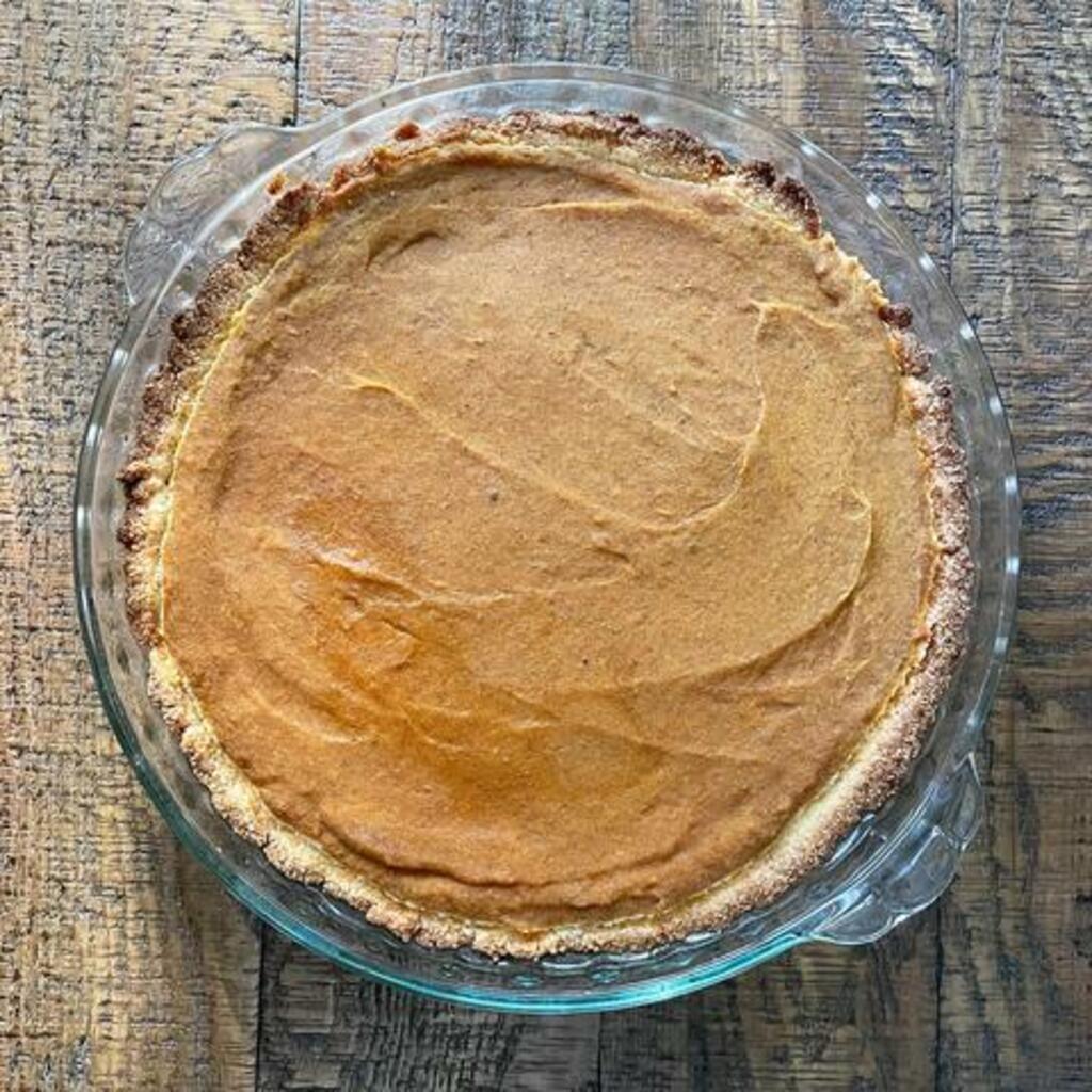 Low-carb pumpkin pie from the original Disciple recipe