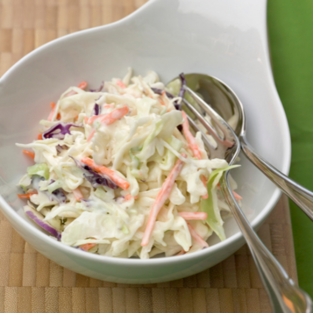 Creamy low-carb coleslaw from the original Disciple recipe