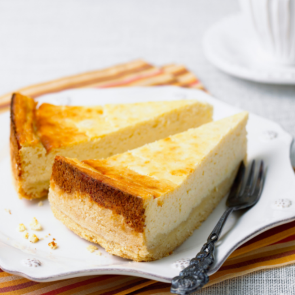 Keto cheesecake with almond-flour crust from the original Disciple recipe